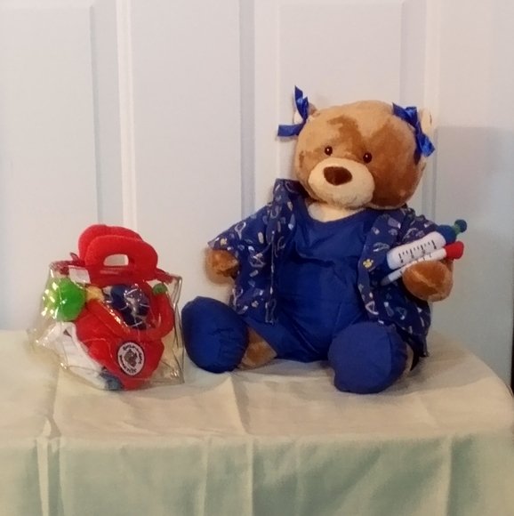 Plush Doctor Bear with Medical Kit - Picture 2 of 5